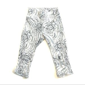 lululemon athletica Gray Floral Leggings
